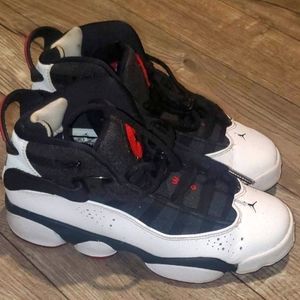Nike Jordan 6 Rings Black & White Youth size 4/Ladies size 6